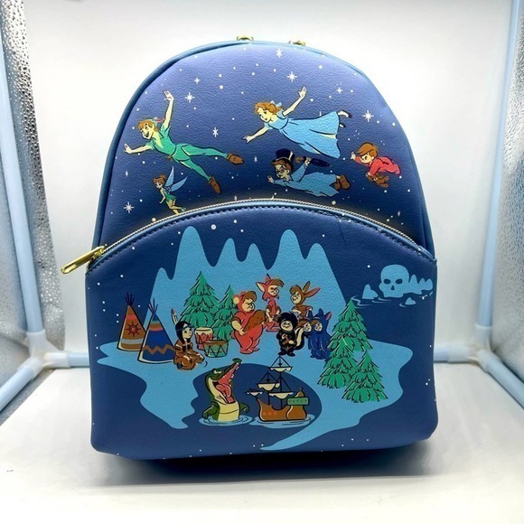 NEW Loungefly Disney Peter Pan Never Land Mini Backpack - Picture 1 of 15